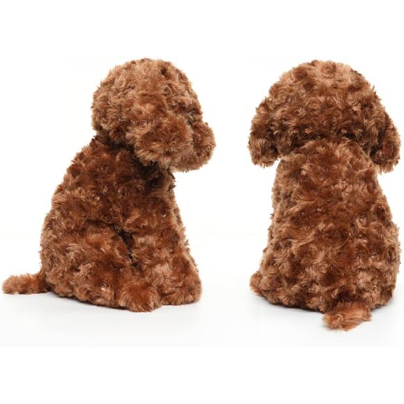 Labradoodle Plush Toy 12 Inch Fluffy Red Poodle Stuffed Dog Puppy Gift for Kids - Picture 5 of 9